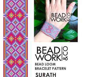 Bead loom Pattern - SURATH Design - Loom Bracelet - PDF Instant Download
