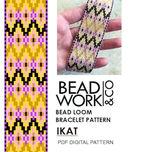 Bead loom Pattern - IKAT Design - Loom Bracelet - PDF Instant Download