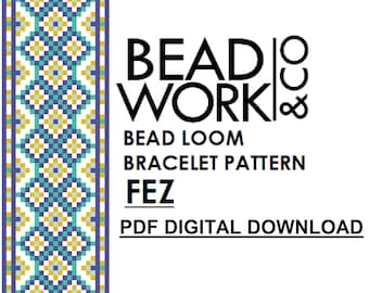 Bead loom Pattern - FEZ Design - Loom Bracelet - PDF Instant Download