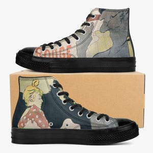 Echoes of Moulin Rouge |. High-Top-Leinwandschuhe - Schwarz