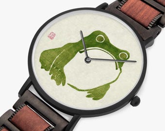 Hoji Frog - Wooden Strap Quartz Watch