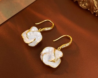 Orchid earrings