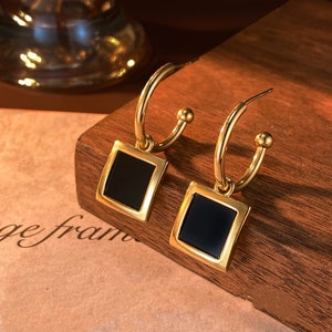 Light Luxury Fashion Versatile Square Earrings