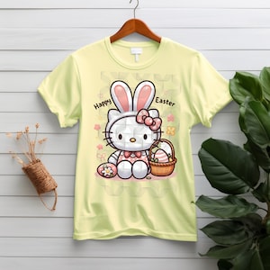 Kitty lapin de Pâques png, lapin png, Joyeuses Pâques png, Pâques, lapin png, lapin bonjour png, Kitty png, Cricut et Silhouette, PNG & SVG