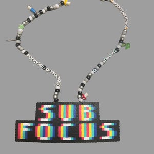 Subfocus Perler - DNB Perler, Perler Necklace, Kandi, Rave Perler