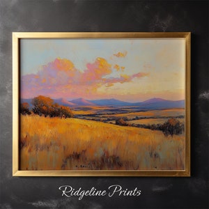 Sunset Painting Nature Landscape Canva Home Decor Wall Art Sunset Mountain Sunrise Wall Decor  Canvas Painting Holiday Gift Idea Cafe Art