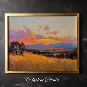 Sunset Painting Nature Landscape Canva Home Decor Wall Art Sunset Mountain Sunrise Wall Decor  Canvas Painting Holiday Gift Idea Cafe Art