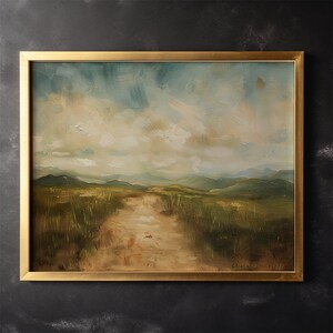 Vintage Art Painting Vintage Nature Landscape Wall Art Gift Idea Cafe Wall Decor Holiday Gift Idea Wall Hanging