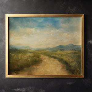 Vintage Art Painting Vintage Nature Landscape Wall Art Gift Idea Cafe Wall Decor Holiday Gift Idea Wall Hanging