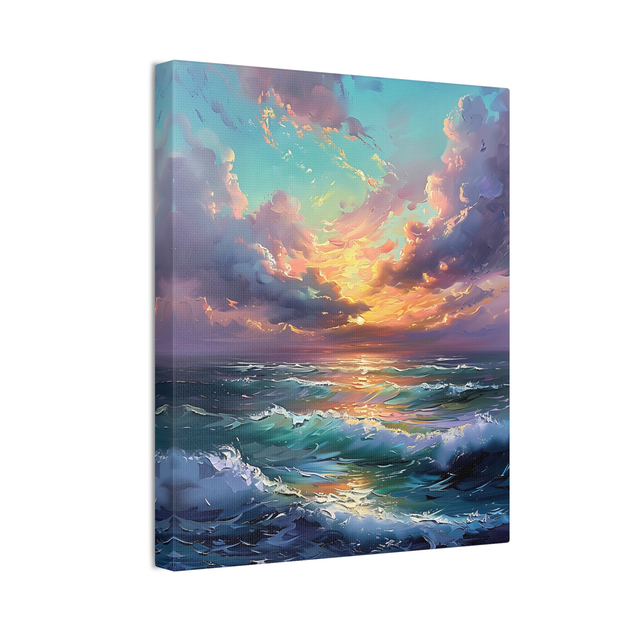 iCanvas Ocean Sunset Gallery Wrapped Canvas by James McLoughlin