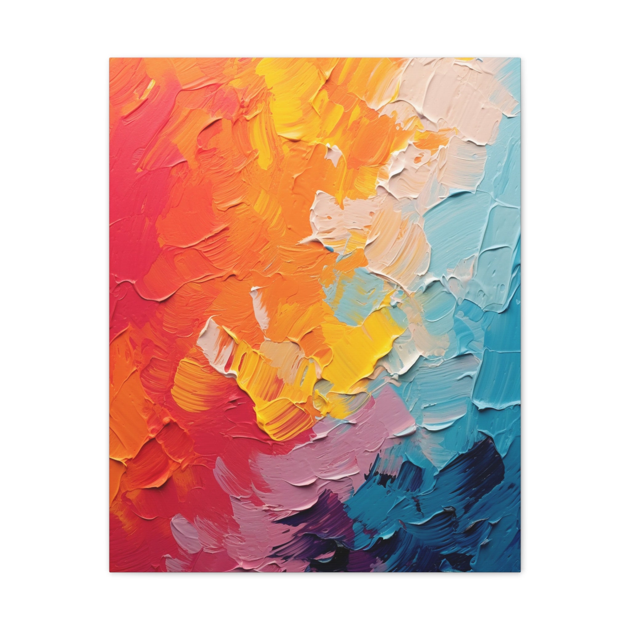 キャンバスに描かれたカラフルな抽象画：モダンな壁アート - Etsy 日本