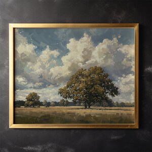 Vintage Art Painting Vintage Nature Landscape Wall Art Gift Idea Cafe Wall Decor Holiday Gift Idea Wall Hanging