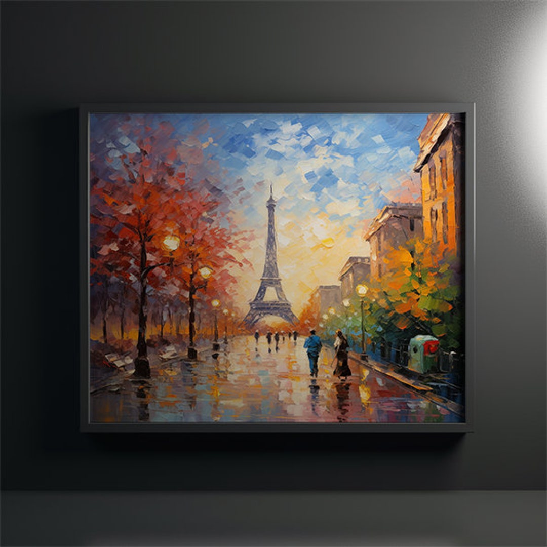 Eiffel Tower Oil Painting on Canvas: Paris French Decor - Etsy