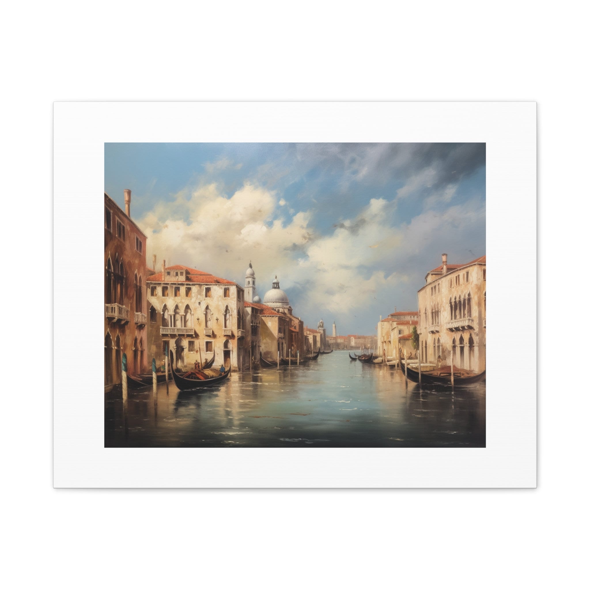 Gondoles Sur Le Grand Canal, Peinture par Gérard Michel