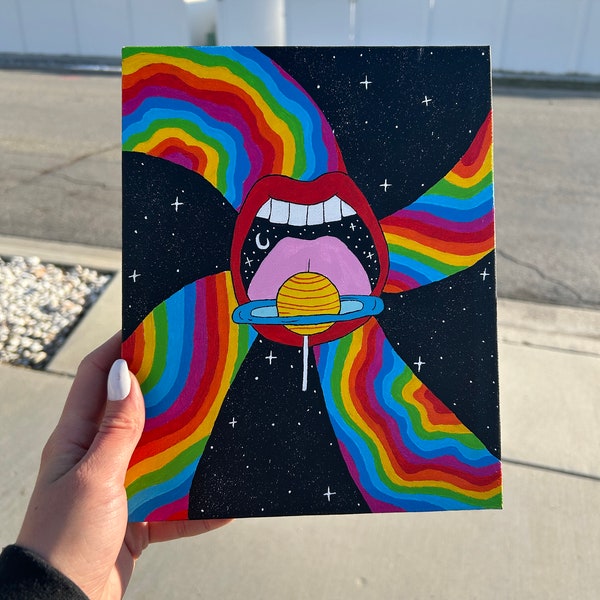 Trippy acrylic painting