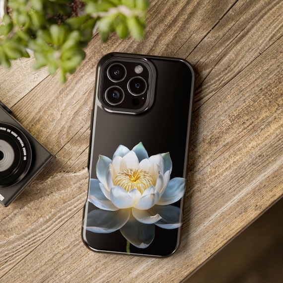 White Lotus flower Magnetic Tough iPhone Case-gold black aesthetic floral Phone cover-13 14 15 16 Pro Plus Mini Max-trendy birthday girl art White Lotus flower Magnetic Tough iPhone Case-gold black aesthetic floral Phone cover-13 14 15 16 Pro Plus Mini Max-trendy birthday girl art