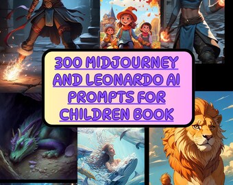 300 ChatGPT Guide Prompts for children book, Midjourney Leonardo AI  Prompts for Children Book Story, Create Ai image from prompt, Bonus add