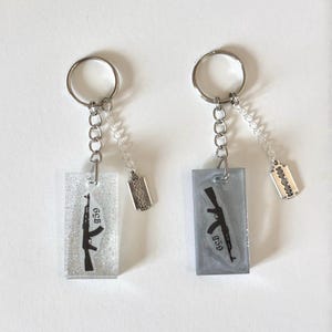 G59 AK-47 Resin Keychain, Suicideboys Keychain, G59, Suicideboys, Handmade, Grey59, Suicideboys Charm
