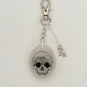 G59 Logo Rx Oval Resin Keychain, G59 Skull Logo, Rx Charm, G59, Handmade, Suicideboys Charm, Grey59, Suicideboys