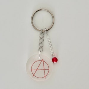 Anarchy Lil Peep Resin Keychain - Round Anarchy Tattoo Resin Charm, Lil Peep, Handmade, Limited Stock, Lil Peep Tattoo