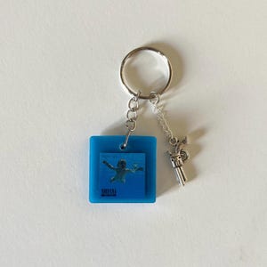 Nirvana “Nevermind” Album Cover Resin Keychain, Nirvana Inspired Epoxy Resin Keyring, Handmade, Nirvana Album, Kurt Cobain, Come As You Are