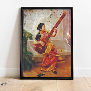 Kadambari by Raja Ravi Varma - Indian Art Digital Print Download for Home Decor and Gifts