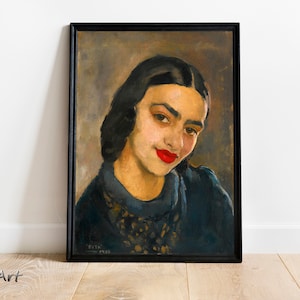 Self Portrait by Amrita Sher-Gil - Indian Art Digital Print Download for Home Decor and Gifts