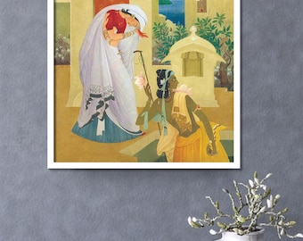 Radha Krishna Art Print: Sacred Indian Wall Decor (Digital Download)