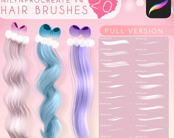 Nilyn 20 Hair Brushes for Procreate Ver.04