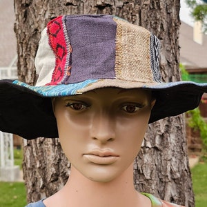 Organic Fashionable Unisex Multicolor Handmade Patchwork Hippie Durable Eco-Friendly Cute  Hemp Hat