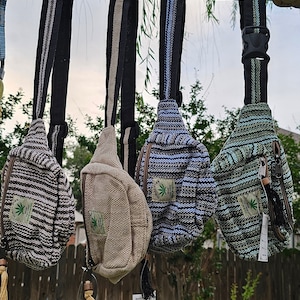 Chanvre de l'Himalaya naturel bio Népalais Boho Hippie Durable mignon unisexe mignon sac banane ceinture de taille