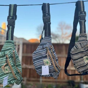 Organic Natural Himalayan Hemp Nepalese Boho Hippie Durable Cute Unisex Cute Fanny Pack Waist Belt