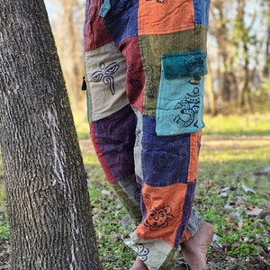 Unisex Men Women Ethnic Print Multicolored Patchwork Stonewashed Cotton Tie-Dye Arjun Handmade Boho Jacket Vintage Hoodie