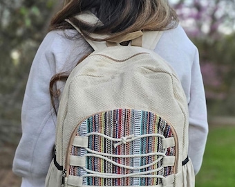 Plecak konopny z Himalajów: duży nepalski styl boho hippie
