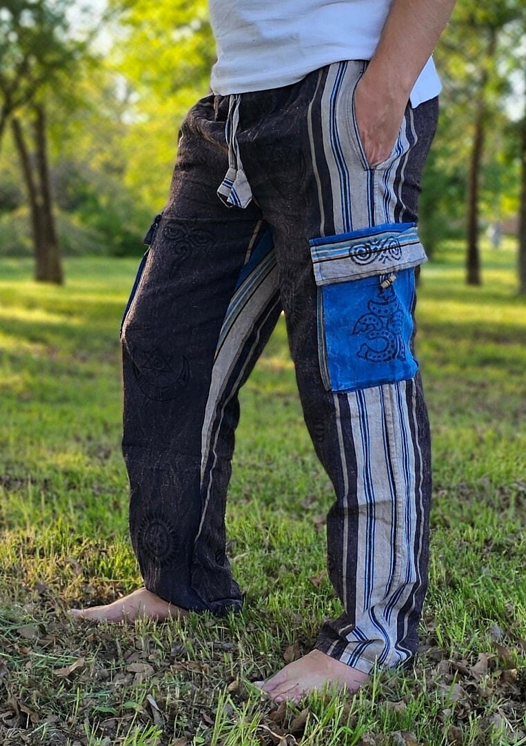 Organically Handmade Natural Stonewashed Colorful Hemp Cotton Comfortable Yoga Pant Trouser