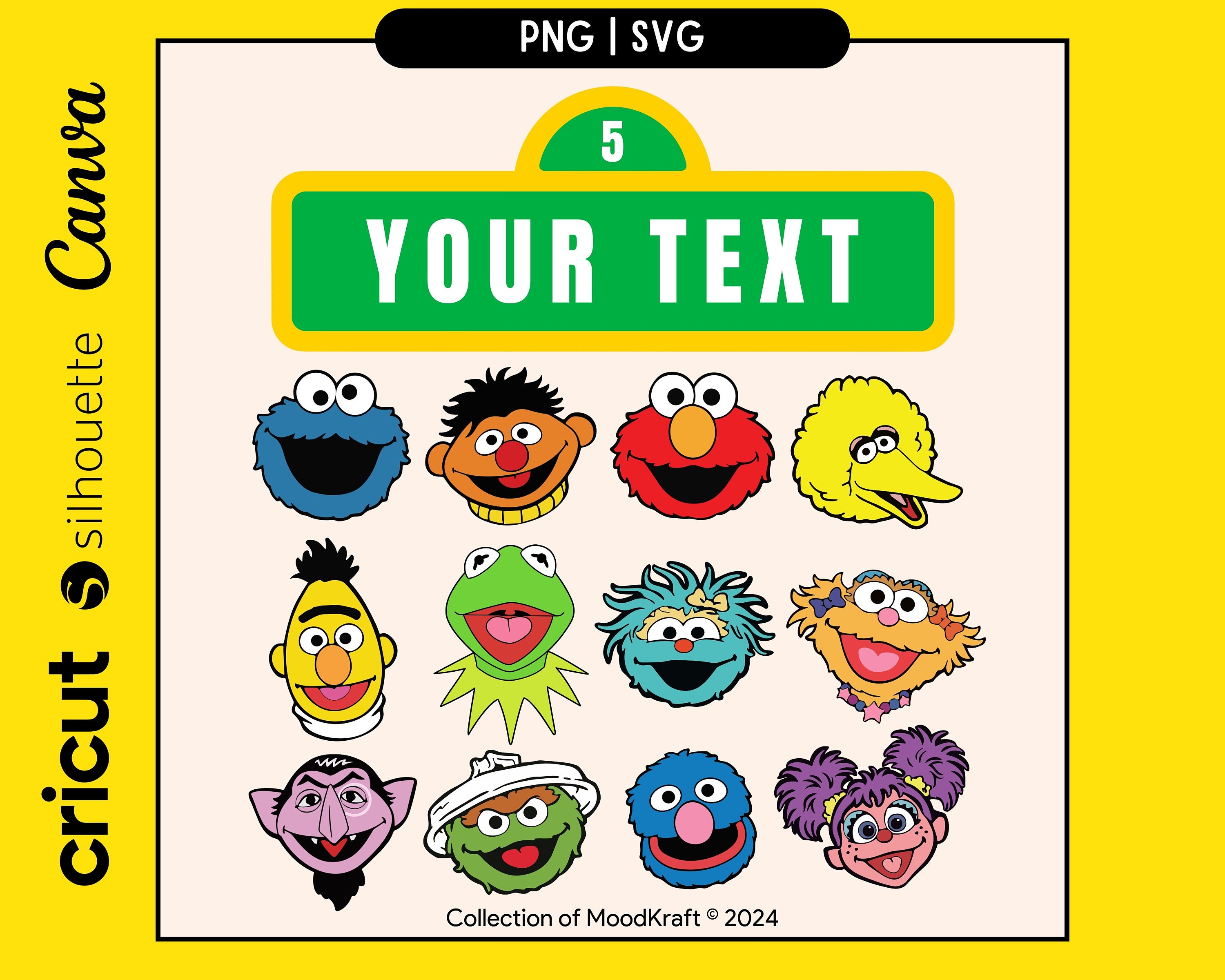 Sesame-street Svg Cartoon Characters Svg Head Character Clipart Svg for ...