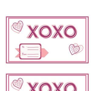 Cartes XOXO pour la Saint-Valentin