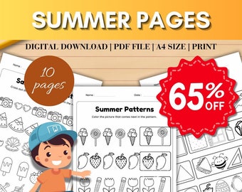 Printable Summer Worksheets: Kids Activities, Preschool Learning (PDF)