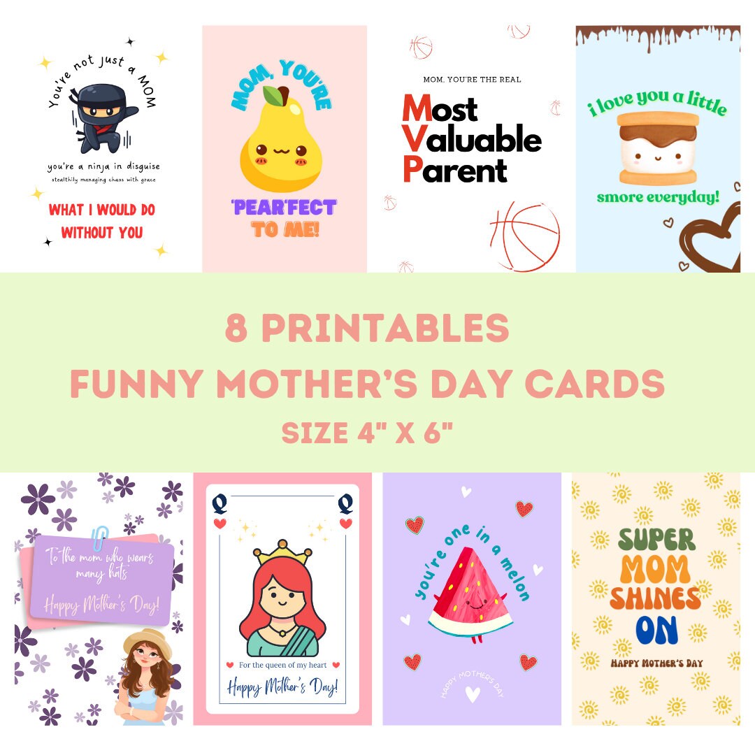 Mothers Day Card Funny Mothers Day Card Printables Instant Download ...