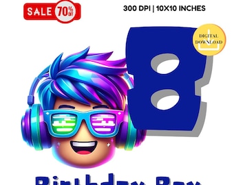 Roblox födelsedagspojke PNG: Sublimeringsdesign (digital nedladdning)