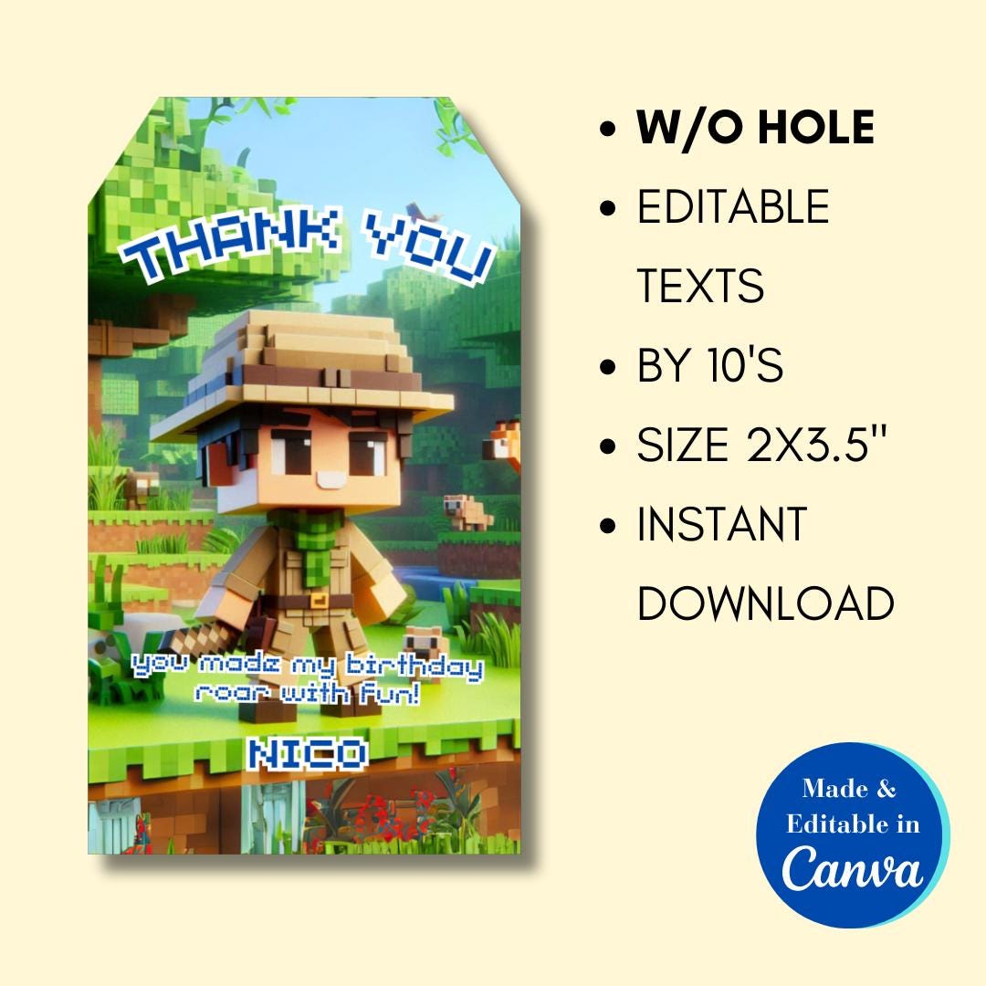 Jungle Minecrafter Tag Template