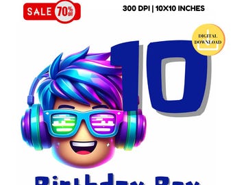 Roblox födelsedagspojke PNG: Sublimeringsdesign (digital nedladdning)
