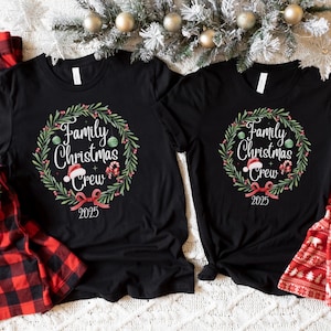 Family Christmas Crew 2025 Shirt, Matching Holiday Family Outfit, Christmas Pajama Top, Xmas Family Tee, Cute Holiday Group Shirt