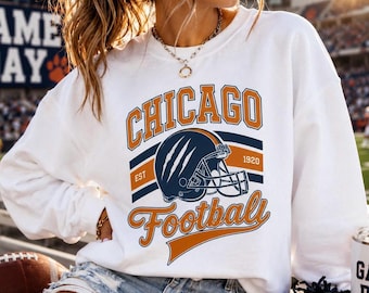 Vintage Chicago Football Sweatshirt: Retro Collegiate Crewneck