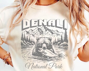 Denali National Park T-Shirt, Retro Graphic Tee