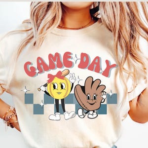 Custom Softball Mom T Shirt Custom Game Day Shirt Double Sided Custom T Shirt Softball Custom Name and Number Shirt Gift for Softball Mom