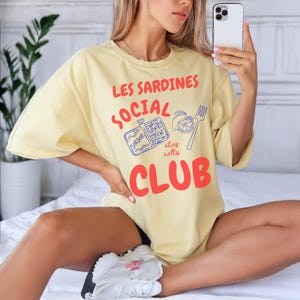 Les Sardines Social Club Shirt, Comfort Colors French Graphic Tee, Sardine Tin Shirt, Stay Salty Shirt, Retro Fish Shirt, Funny Shirt