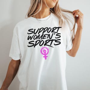 Support Womens Sports Shirt, Feminist Graphic Tee, Athletic Equality T-Shirt,Unisex Empowerment Top,Gift for Sports Fans, Save Womens Sports