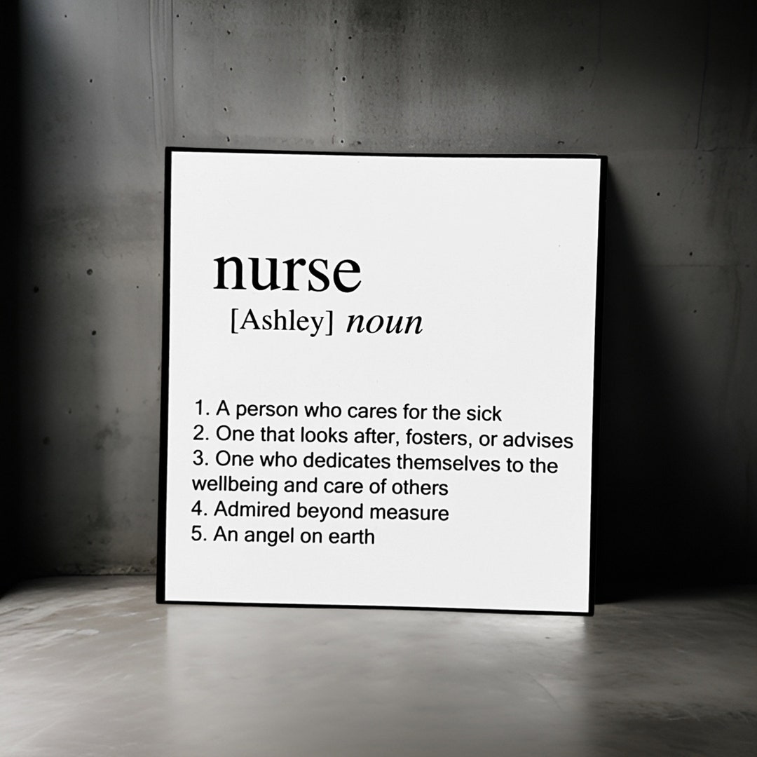 Custom Dictionary Definition Sticker Gift for Nurse Profession Decal