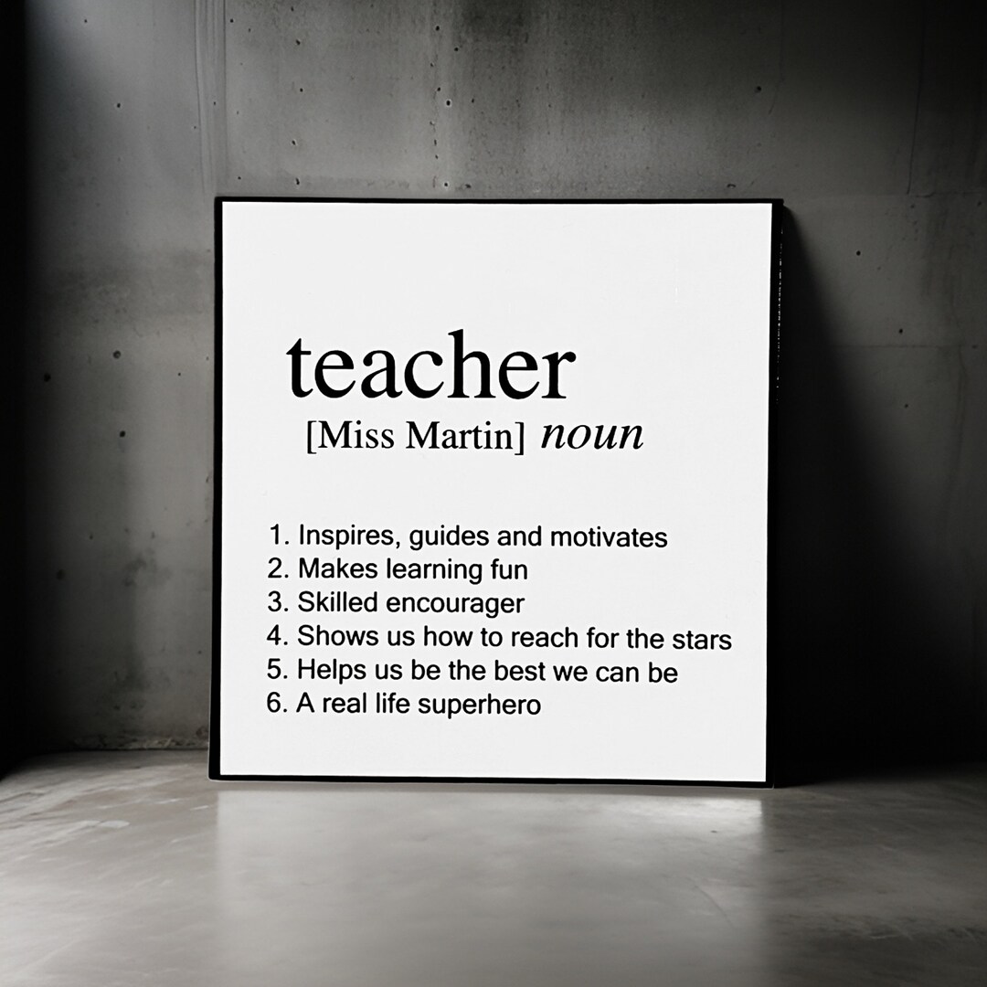 Custom Dictionary Definition Sticker Gift for Teacher Profession Decal